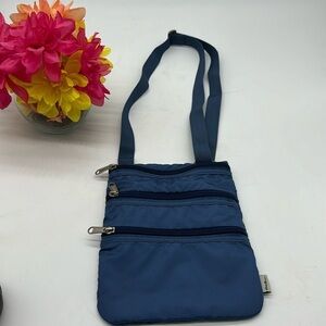 Eddie Bauer Blue Small Nylon Travel Bag Three Pockets NYB6055